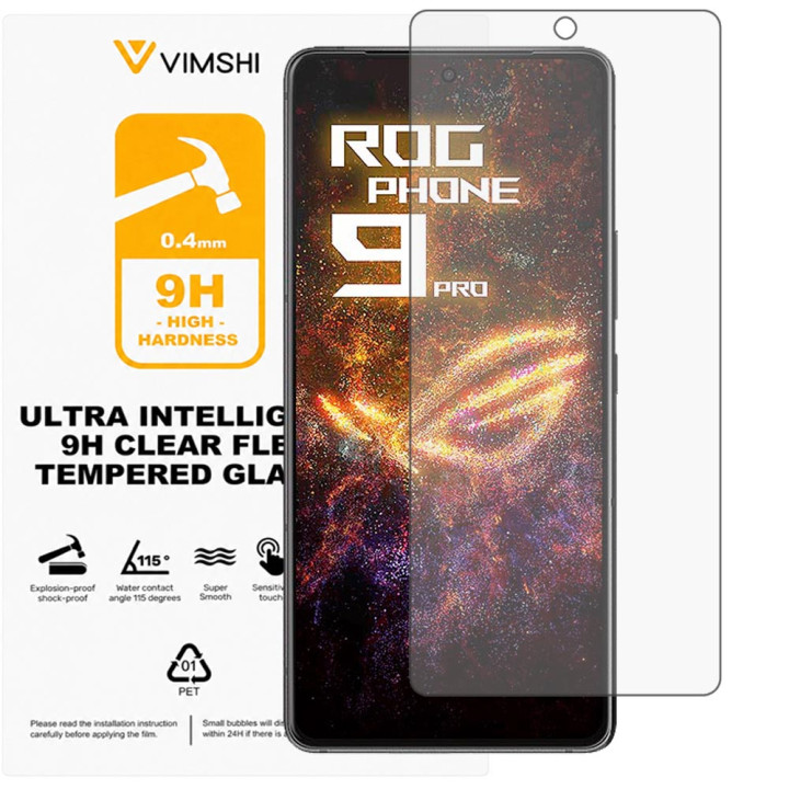 Противоударная защитная пленка Vimshi Ultra 9H Clear Flex для ASUS ROG Phone 9 Pro