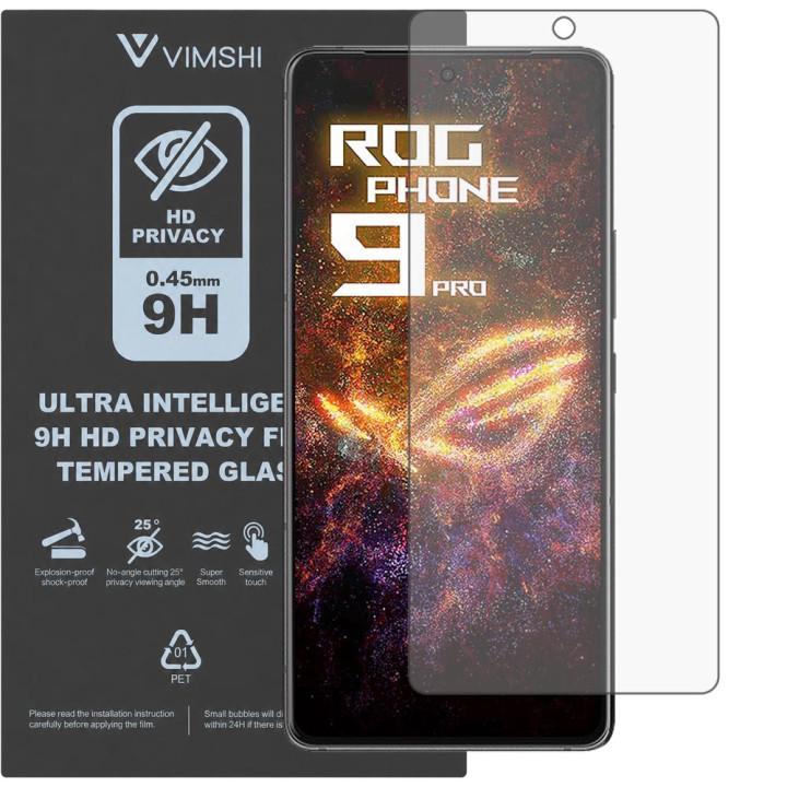 Противоударная защитная пленка антишпион Vimshi Ultra 9H Privacy Flex для ASUS ROG Phone 9 Pro