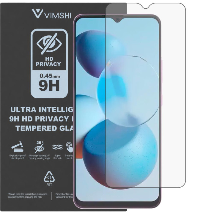 Противоударная защитная пленка антишпион Vimshi Ultra 9H Privacy Flex для Cubot A10