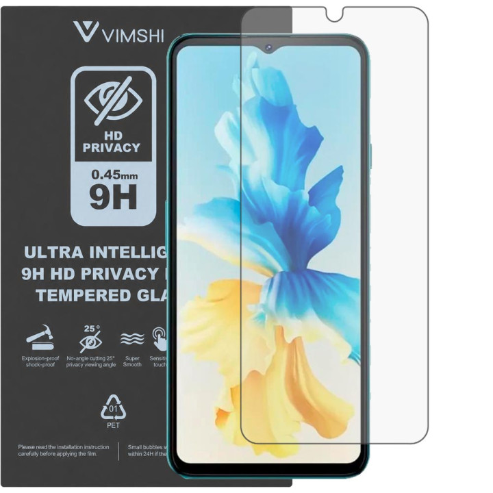Противоударная защитная пленка антишпион Vimshi Ultra 9H Privacy Flex для Cubot Note 40