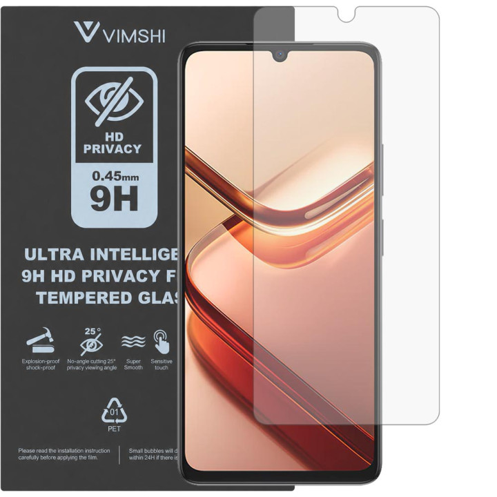 Протиударна захисна плівка антишпигун Vimshi Ultra 9H Privacy Flex для DOOGEE Note 58 Pro