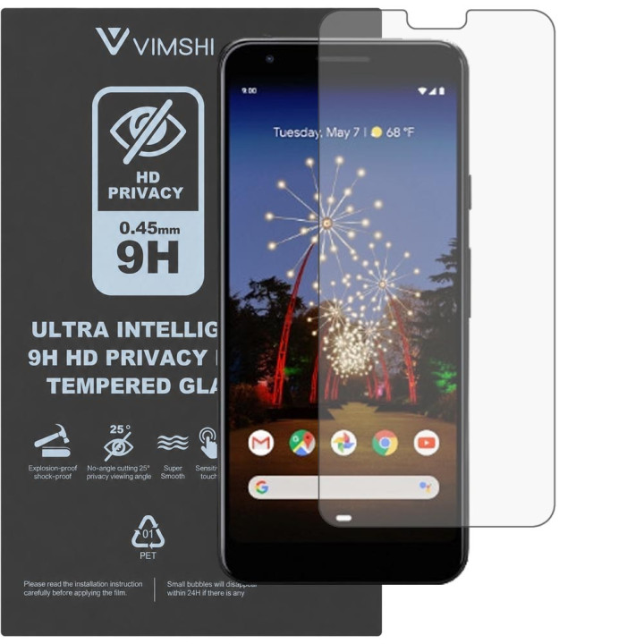 Протиударна захисна плівка антишпигун Vimshi Ultra 9H Privacy Flex для Google Pixel 3a XL