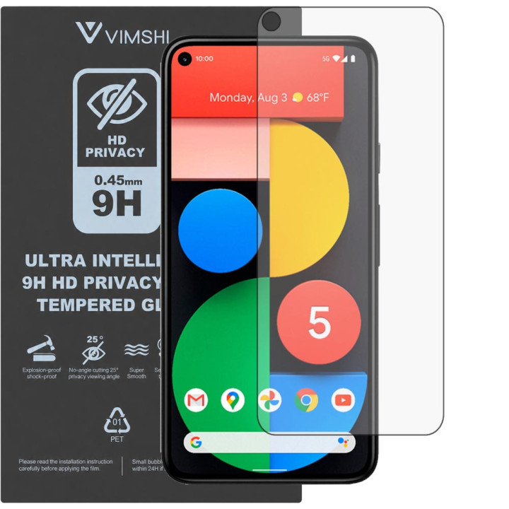 Протиударна захисна плівка антишпигун Vimshi Ultra 9H Privacy Flex для Google Pixel 5