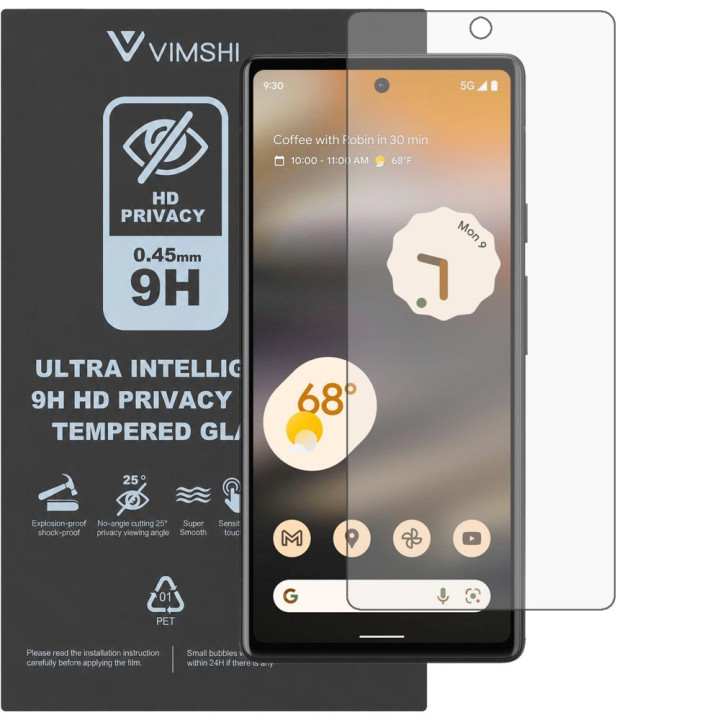 Протиударна захисна плівка антишпигун Vimshi Ultra 9H Privacy Flex для Google Pixel 6a