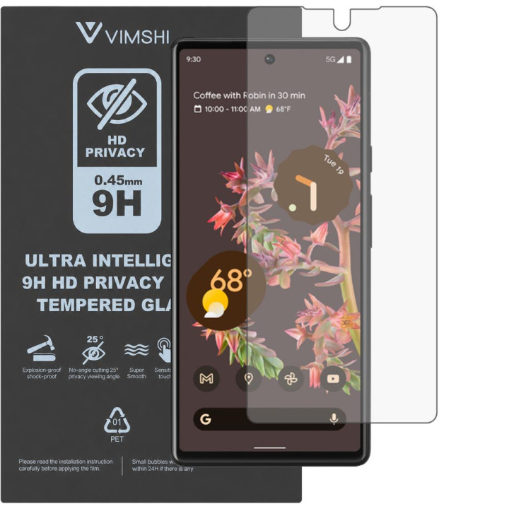 Протиударна захисна плівка антишпигун Vimshi Ultra 9H Privacy Flex для Google Pixel 6
