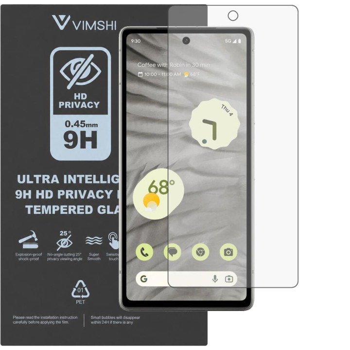 Протиударна захисна плівка антишпигун Vimshi Ultra 9H Privacy Flex для Google Pixel 7a