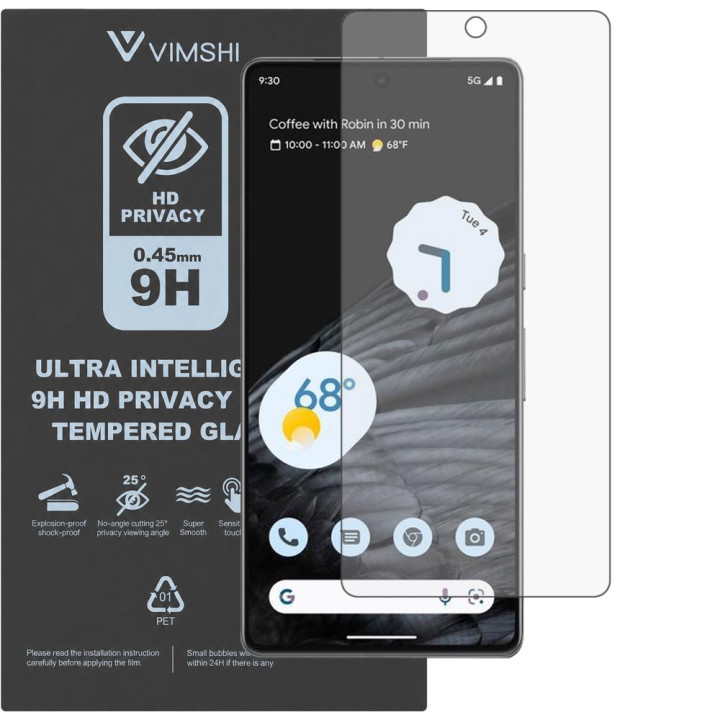 Протиударна захисна плівка антишпигун Vimshi Ultra 9H Privacy Flex для Google Pixel 7 Pro