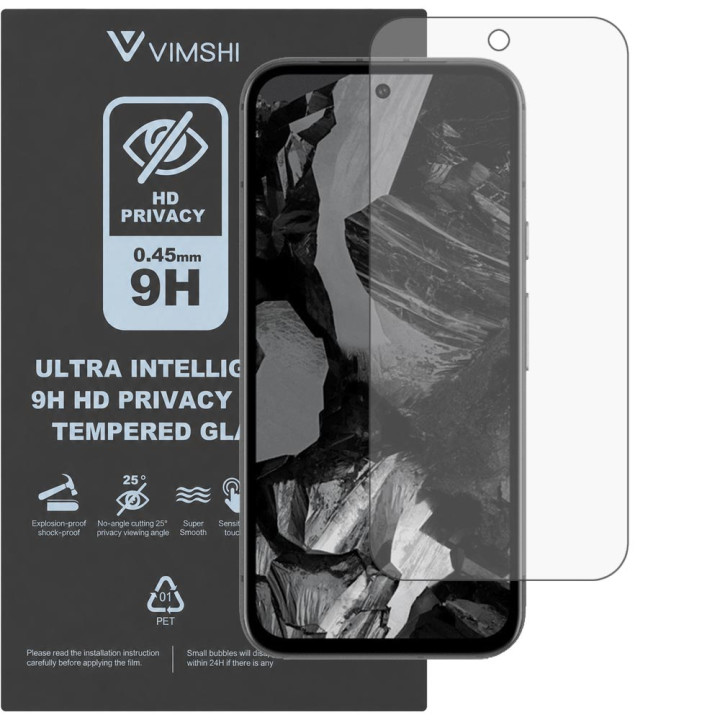 Протиударна захисна плівка антишпигун Vimshi Ultra 9H Privacy Flex для Google Pixel 8a