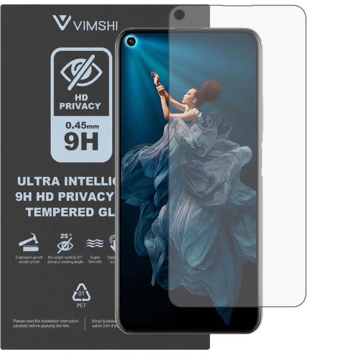 Противоударная защитная пленка антишпион Vimshi Ultra 9H Privacy Flex для Honor 20