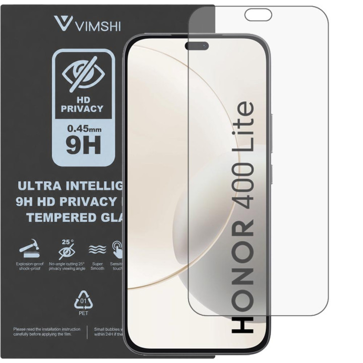 Протиударна захисна плівка антишпигун Vimshi Ultra 9H Privacy Flex для Honor 400 Lite