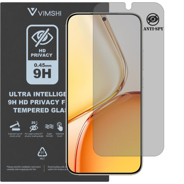 Протиударна захисна плівка антишпигун Vimshi Ultra 9H Privacy Flex для Honor X80 Pro Max