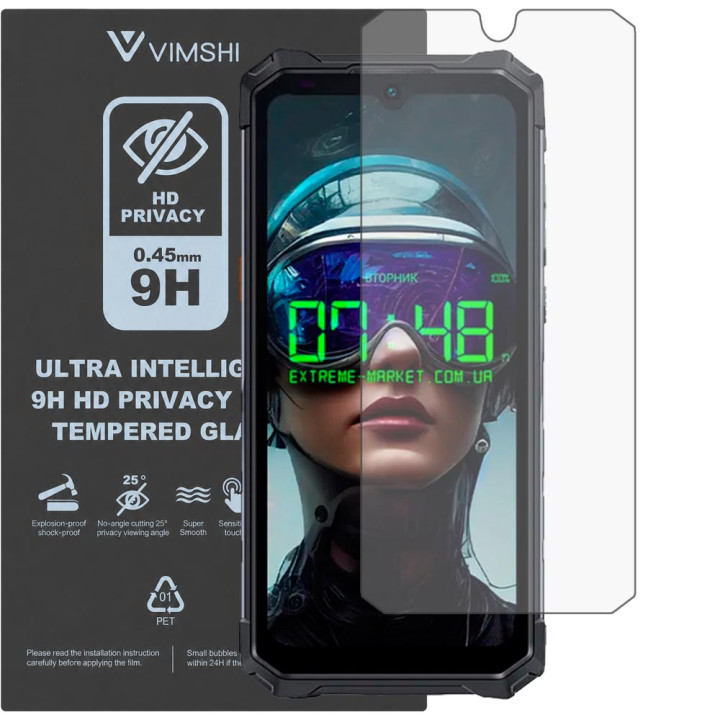 Протиударна захисна плівка антишпигун Vimshi Ultra 9H Privacy Flex для Hotwav Cyber 13