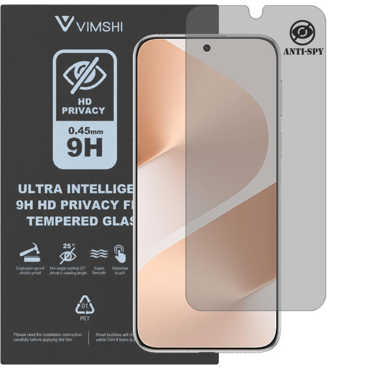 Протиударна захисна плівка антишпигун Vimshi Ultra 9H Privacy Flex для HUAWEI Pura 80 Pro