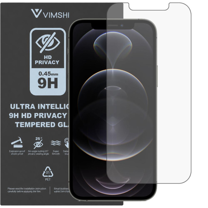 Протиударна захисна плівка антишпигун Vimshi Ultra 9H Privacy Flex для iPhone 12 Pro Max