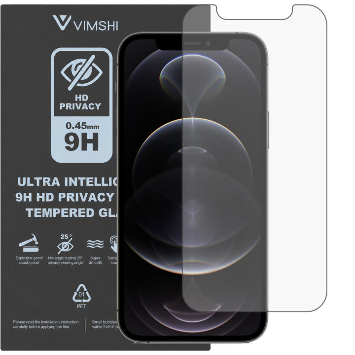 Протиударна захисна плівка антишпигун Vimshi Ultra 9H Privacy Flex для iPhone 12 Pro