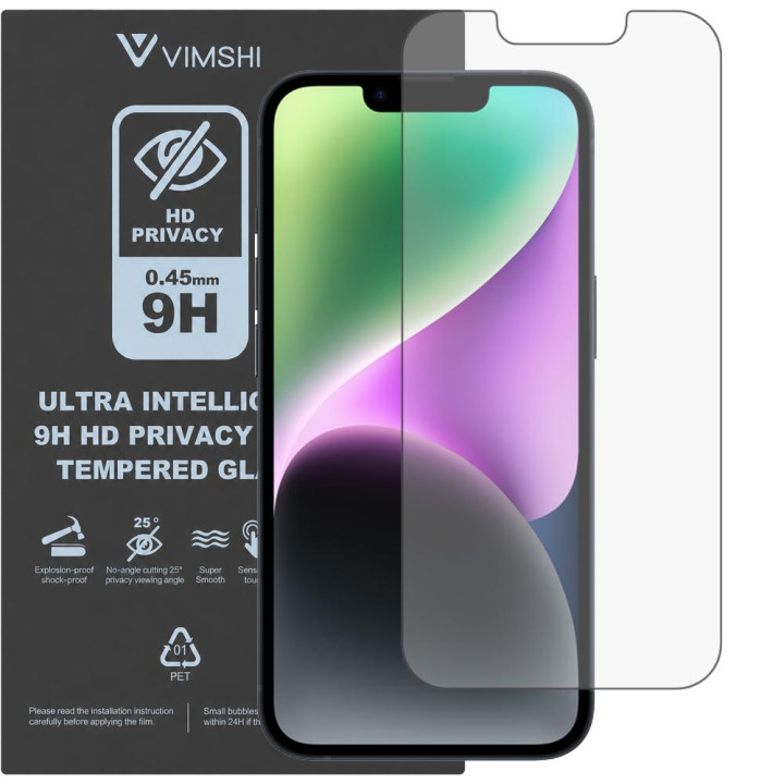 Протиударна захисна плівка антишпигун Vimshi Ultra 9H Privacy Flex для iPhone 14 Plus
