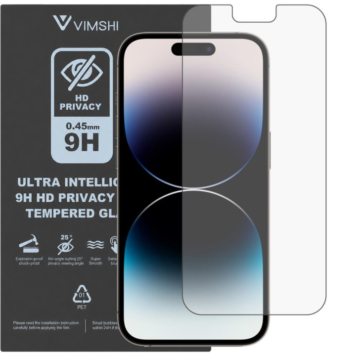 Протиударна захисна плівка антишпигун Vimshi Ultra 9H Privacy Flex для iPhone 14 Pro Max
