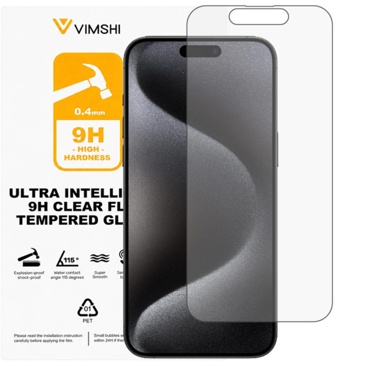 Противоударная защитная пленка Vimshi Ultra 9H Clear Flex для iPhone 15 Pro Max