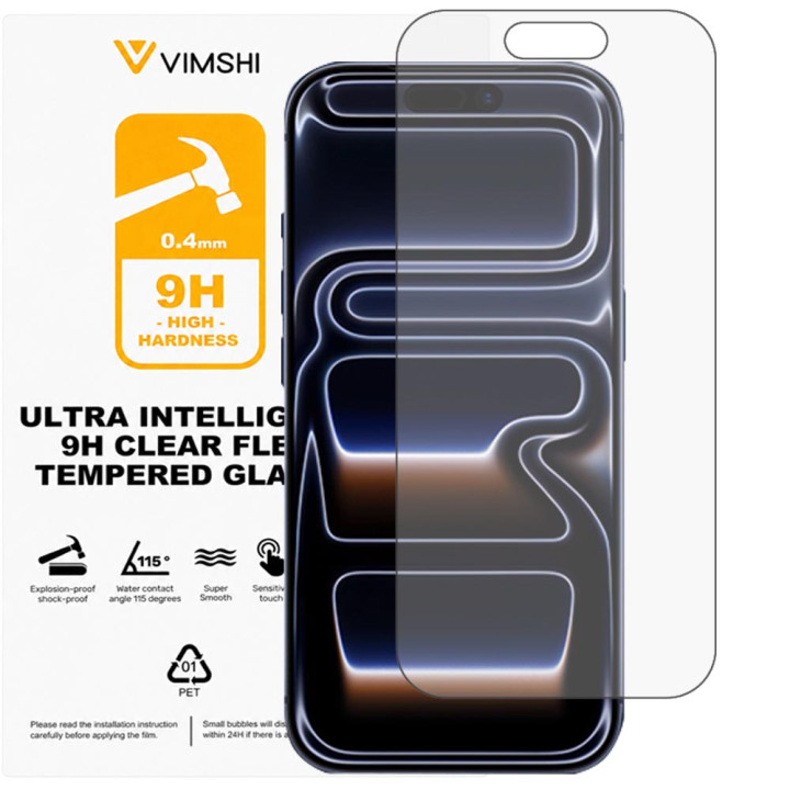 Противоударная защитная пленка Vimshi Ultra 9H Clear Flex для iPhone 17 Pro