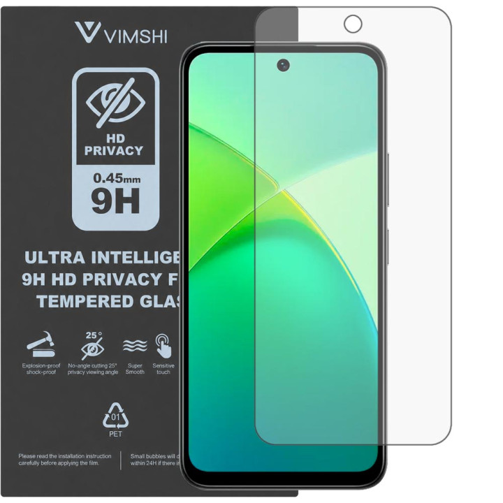 Протиударна захисна плівка антишпигун Vimshi Ultra 9H Privacy Flex для Infinix Smart 10