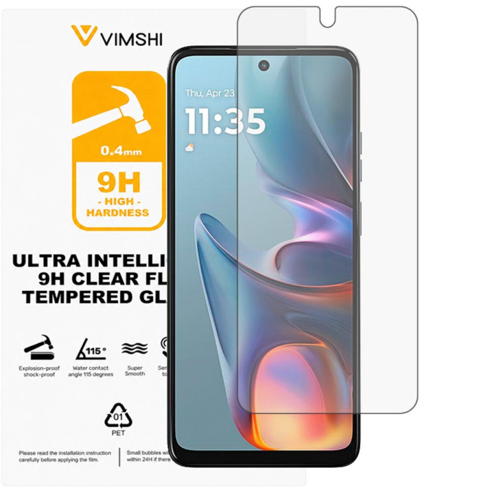 Противоударная защитная пленка Vimshi Ultra 9H Clear Flex для Motorola Moto E15