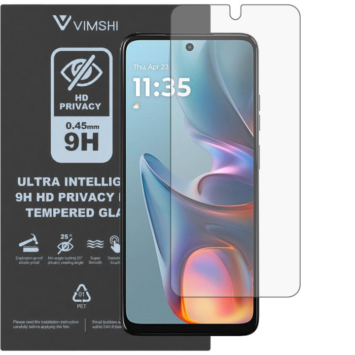 Протиударна захисна плівка антишпигун Vimshi Ultra 9H Privacy Flex для Motorola Moto E15