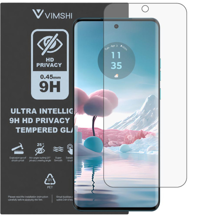 Протиударна захисна плівка антишпигун Vimshi Ultra 9H Privacy Flex для Motorola Edge 40 Neo
