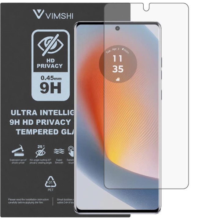 Протиударна захисна плівка антишпигун Vimshi Ultra 9H Privacy Flex для Motorola Edge 50 Fusion