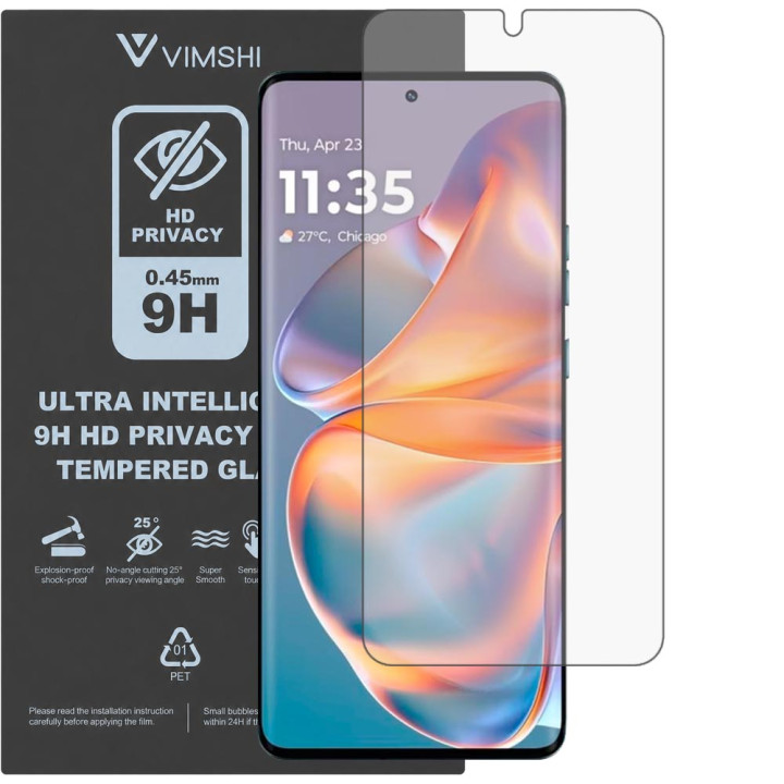 Протиударна захисна плівка антишпигун Vimshi Ultra 9H Privacy Flex для Motorola Edge 50 Pro
