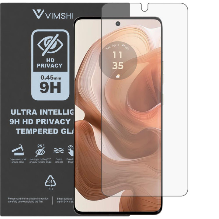 Протиударна захисна плівка антишпигун Vimshi Ultra 9H Privacy Flex для Motorola Edge 50 Ultra