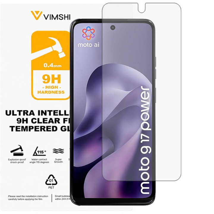 Противоударная защитная пленка Vimshi Ultra 9H Clear Flex для Motorola Moto G17 Power