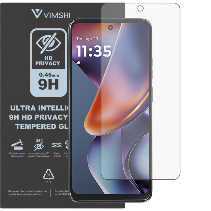 Протиударна захисна плівка антишпигун Vimshi Ultra 9H Privacy Flex для Motorola Moto G (2025)