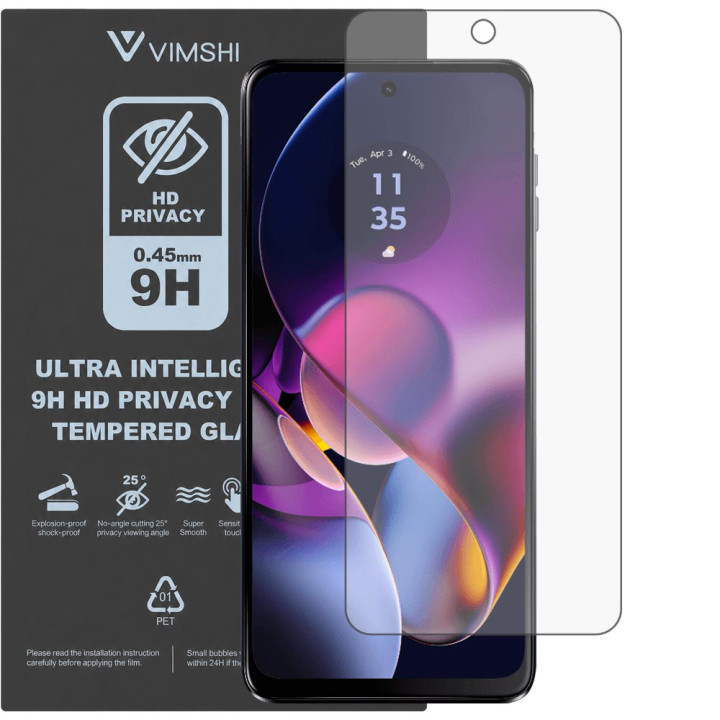 Протиударна захисна плівка антишпигун Vimshi Ultra 9H Privacy Flex для Motorola Moto G54