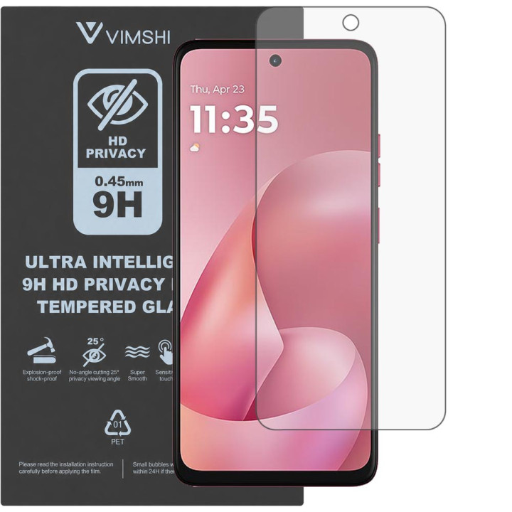 Протиударна захисна плівка антишпигун Vimshi Ultra 9H Privacy Flex для Motorola Moto G57 Power
