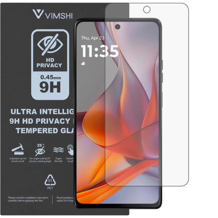 Протиударна захисна плівка антишпигун Vimshi Ultra 9H Privacy Flex для Motorola Moto G75
