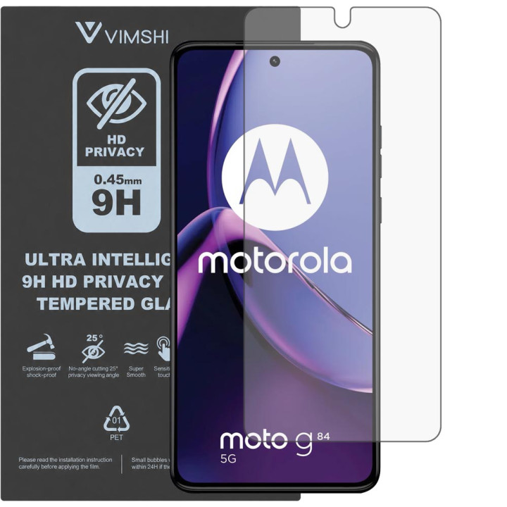 Протиударна захисна плівка антишпигун Vimshi Ultra 9H Privacy Flex для Motorola Moto G84