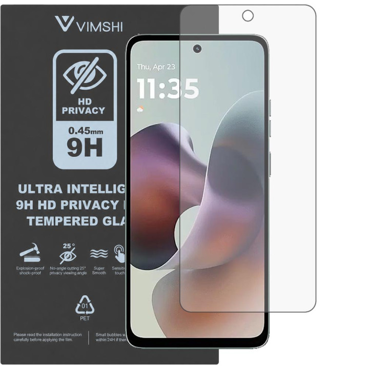 Протиударна захисна плівка антишпигун Vimshi Ultra 9H Privacy Flex для Motorola Moto G56 5G