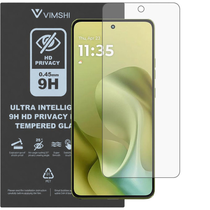 Протиударна захисна плівка антишпигун Vimshi Ultra 9H Privacy Flex для Motorola Moto G86 5G