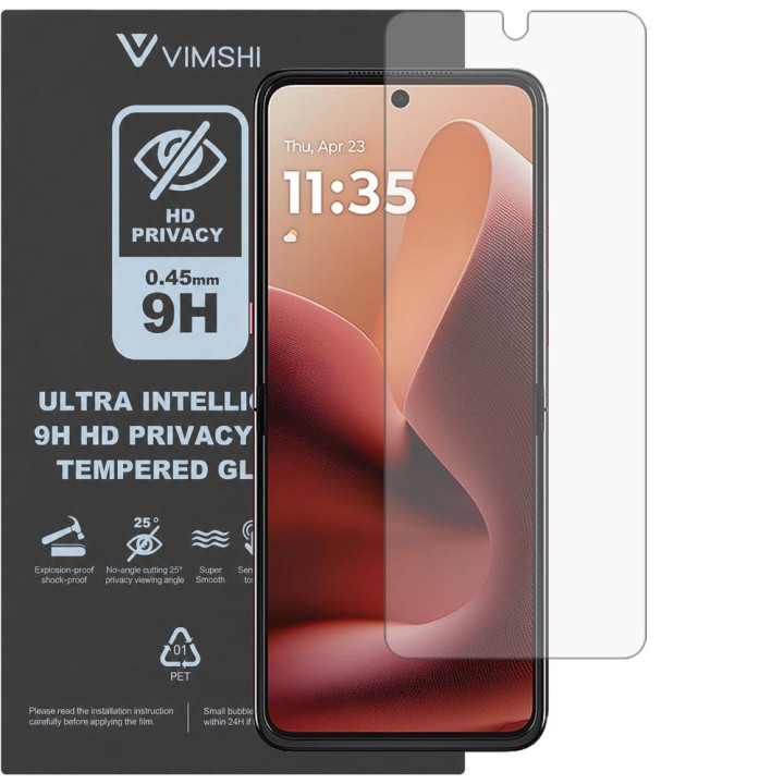 Протиударна захисна плівка антишпигун Vimshi Ultra 9H Privacy Flex для Motorola Razr Ultra 2025