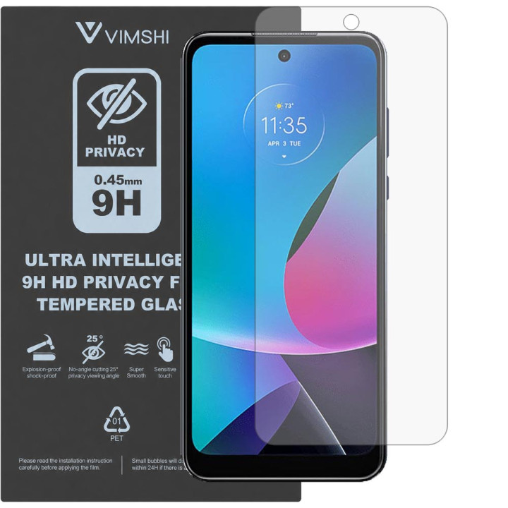 Протиударна захисна плівка антишпигун Vimshi Ultra 9H Privacy Flex для Motorola Moto G Play 2023
