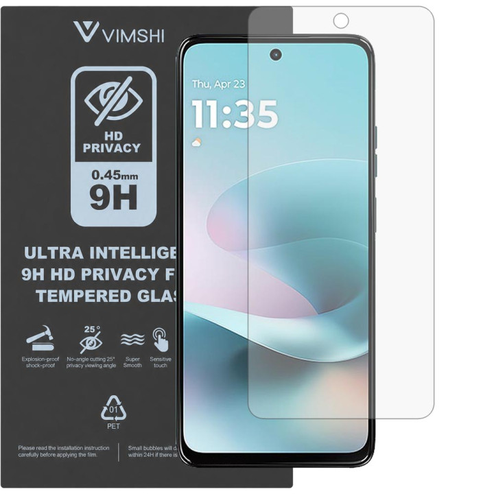 Протиударна захисна плівка антишпигун Vimshi Ultra 9H Privacy Flex для Motorola Moto G100 Pro
