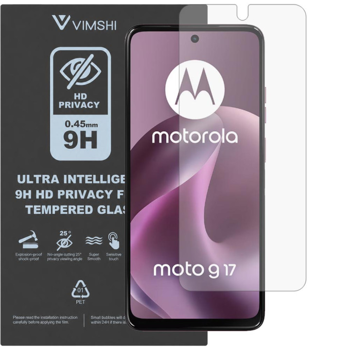 Протиударна захисна плівка антишпигун Vimshi Ultra 9H Privacy Flex для Motorola Moto G17
