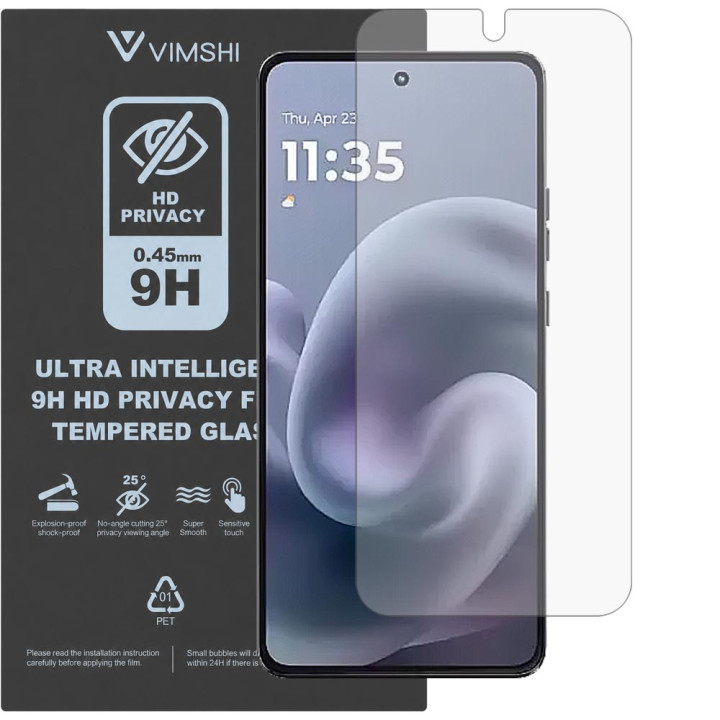 Протиударна захисна плівка антишпигун Vimshi Ultra 9H Privacy Flex для Motorola Moto G67