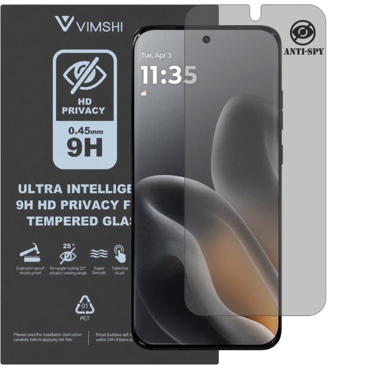 Протиударна захисна плівка антишпигун Vimshi Ultra 9H Privacy Flex для Motorola Moto G87