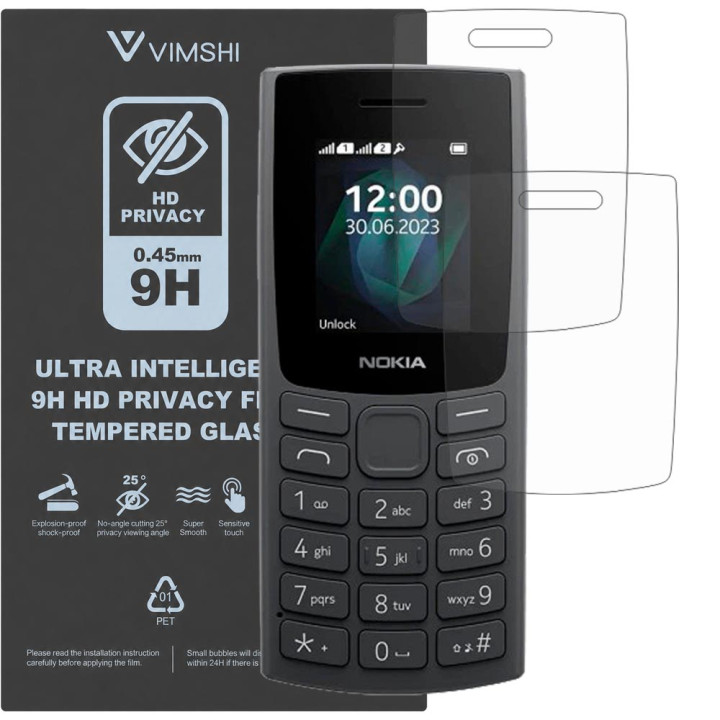 Протиударна захисна плівка антишпигун Vimshi Ultra 9H Privacy Flex для Nokia 105 (2023)