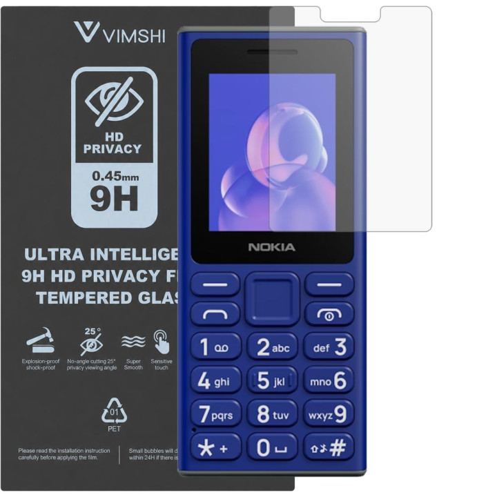 Протиударна захисна плівка антишпигун Vimshi Ultra 9H Privacy Flex для Nokia 105 (2024)