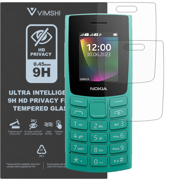 Протиударна захисна плівка антишпигун Vimshi Ultra 9H Privacy Flex для Nokia 106 (2023)