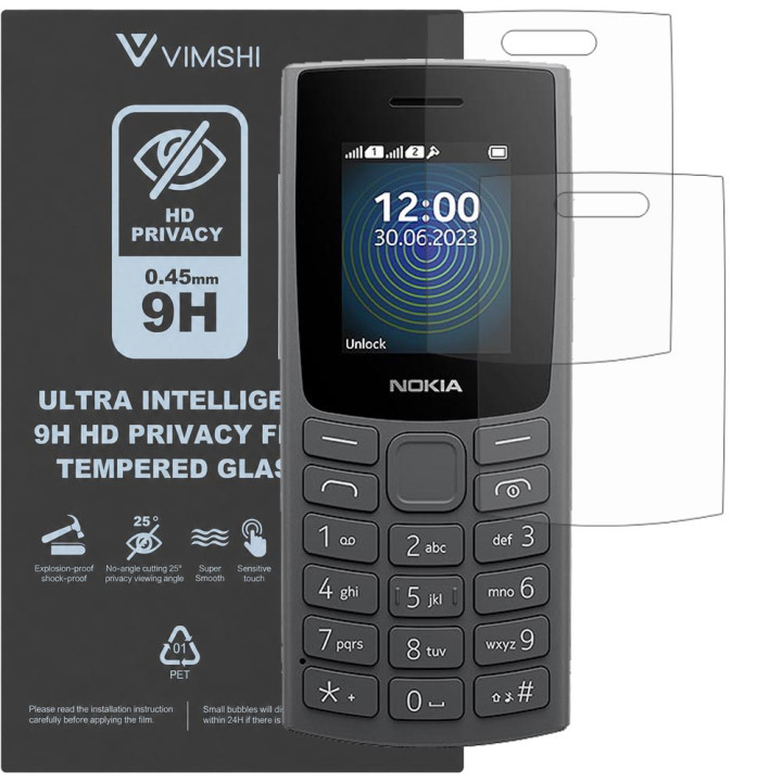 Протиударна захисна плівка антишпигун Vimshi Ultra 9H Privacy Flex для Nokia 110 (2023)