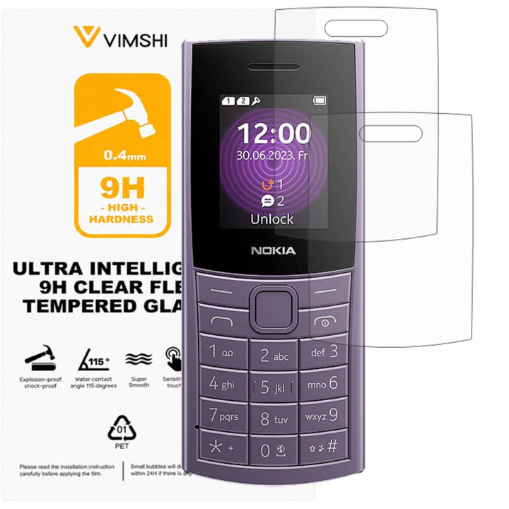 Протиударна захисна плівка Vimshi Ultra 9H Clear Flex для Nokia 110 4G (2023)