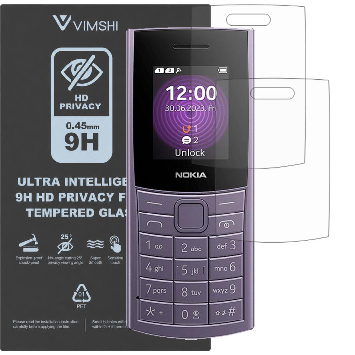 Протиударна захисна плівка антишпигун Vimshi Ultra 9H Privacy Flex для Nokia 110 4G (2023)